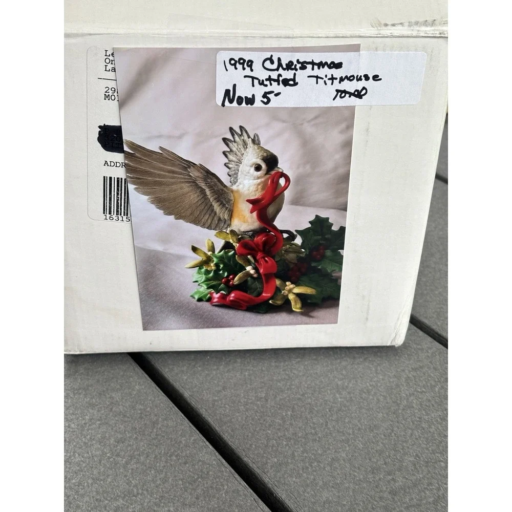 Lenox Bird Collection 1999 Lenox Christmas Tufted Titmouse Vintage Collectible